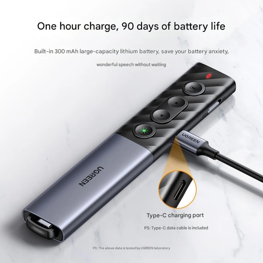 UGREEN Green Laser Wireless Rechargeable Pointer